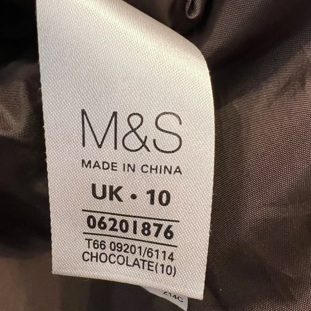 Indigo Coated Cotton Chocolate Brown Jacket, size 6 US (10 UK), EUC